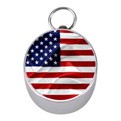 American Usa Flag Mini Silver Compasses by FunnyCow