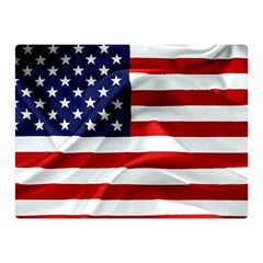 American Usa Flag Double Sided Flano Blanket (mini)  by FunnyCow