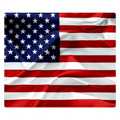 American Usa Flag Double Sided Flano Blanket (small)  by FunnyCow