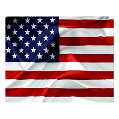 American Usa Flag Double Sided Flano Blanket (large)  by FunnyCow