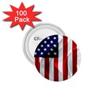 American Usa Flag Vertical 1.75  Buttons (100 pack)  Front