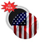 American Usa Flag Vertical 2.25  Magnets (10 pack)  Front