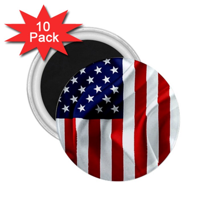 American Usa Flag Vertical 2.25  Magnets (10 pack) 