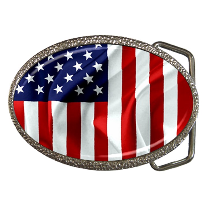 American Usa Flag Vertical Belt Buckles