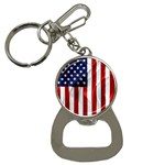 American Usa Flag Vertical Bottle Opener Key Chains Front