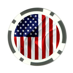 American Usa Flag Vertical Poker Chip Card Guard by FunnyCow