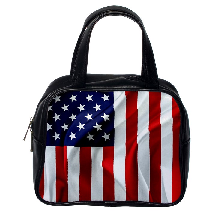 American Usa Flag Vertical Classic Handbags (One Side)