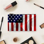 American Usa Flag Vertical Cosmetic Bag (Small)  Front