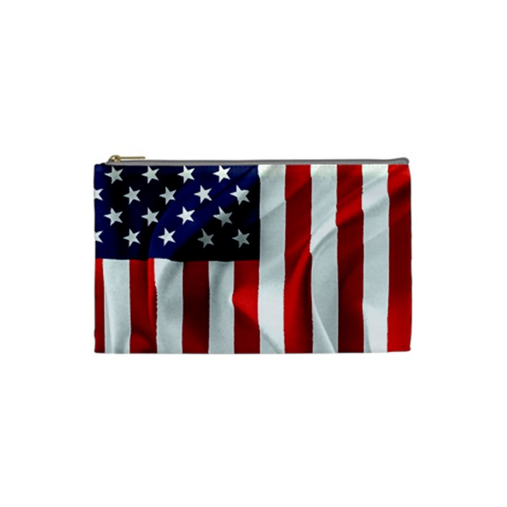 American Usa Flag Vertical Cosmetic Bag (Small) 