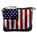 American Usa Flag Vertical Messenger Bags Front