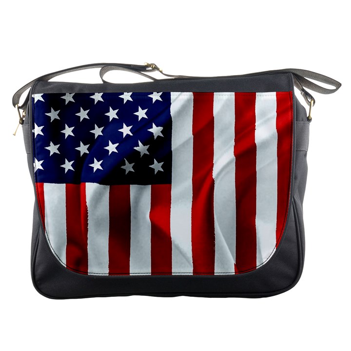 American Usa Flag Vertical Messenger Bags