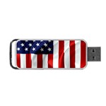 American Usa Flag Vertical Portable USB Flash (Two Sides) Front