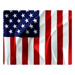 American Usa Flag Vertical Double Sided Flano Blanket (Large)  Blanket Back