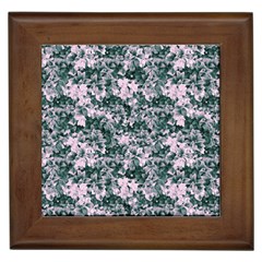 Floral Collage Pattern Framed Tiles