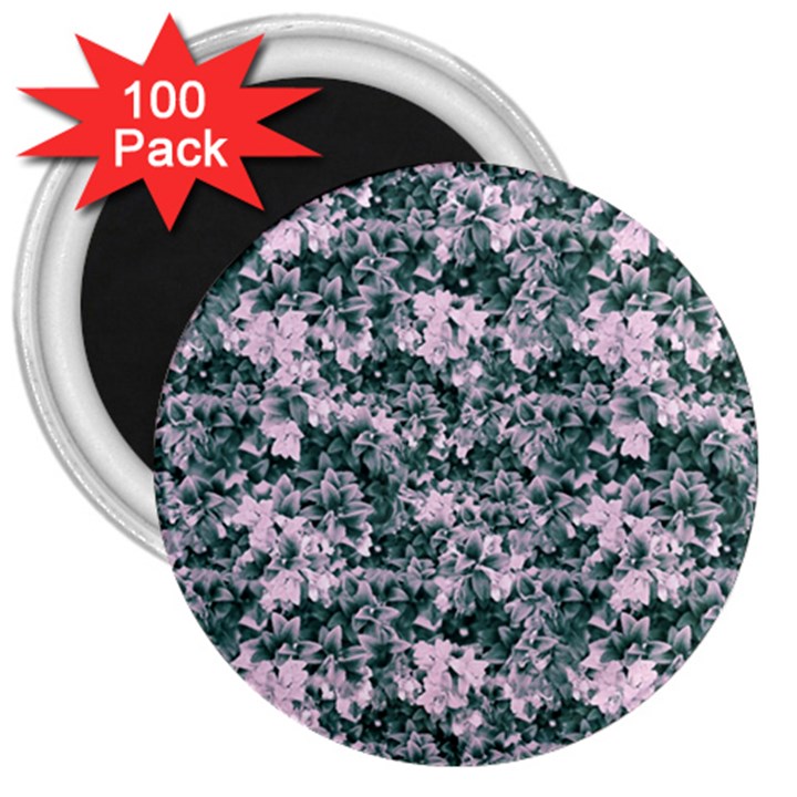 Floral Collage Pattern 3  Magnets (100 pack)