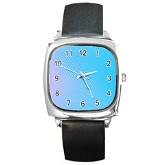 Background Graphics Lines Wave Square Metal Watch by Nexatart