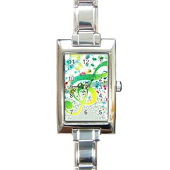 Points Circle Music Pattern Rectangle Italian Charm Watch by Nexatart