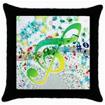 Points Circle Music Pattern Throw Pillow Case (Black) Front