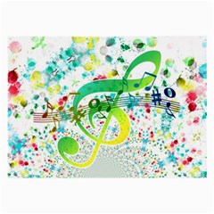 Points Circle Music Pattern Large Glasses Cloth by Nexatart