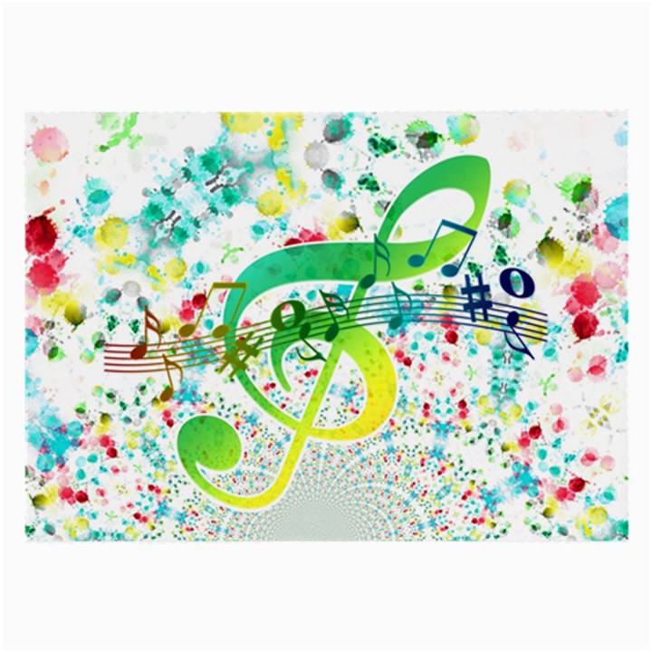 Points Circle Music Pattern Large Glasses Cloth (2-Side)