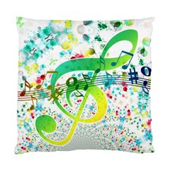 Points Circle Music Pattern Standard Cushion Case (one Side) by Nexatart