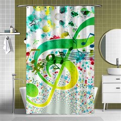 Points Circle Music Pattern Shower Curtain 48  X 72  (small)  by Nexatart