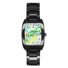 Points Circle Music Pattern Stainless Steel Barrel Watch by Nexatart