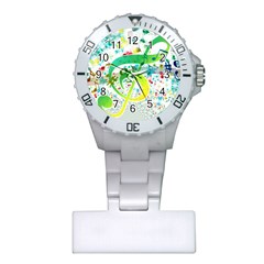 Points Circle Music Pattern Plastic Nurses Watch by Nexatart