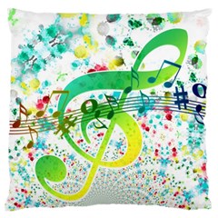 Points Circle Music Pattern Standard Flano Cushion Case (one Side) by Nexatart