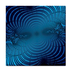 Blue Background Brush Particles Wave Tile Coasters by Nexatart