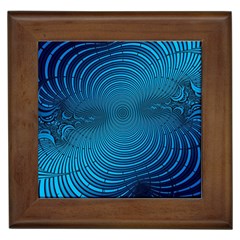 Blue Background Brush Particles Wave Framed Tiles by Nexatart