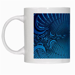 Blue Background Brush Particles Wave White Mugs by Nexatart