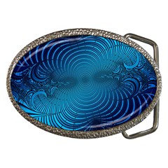 Blue Background Brush Particles Wave Belt Buckles by Nexatart