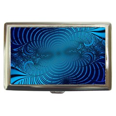 Blue Background Brush Particles Wave Cigarette Money Cases by Nexatart