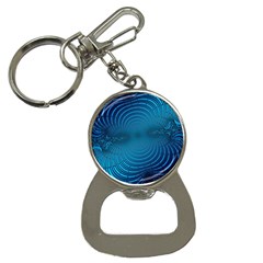 Blue Background Brush Particles Wave Bottle Opener Key Chains by Nexatart