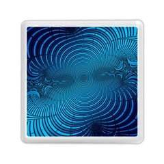 Blue Background Brush Particles Wave Memory Card Reader (square)  by Nexatart