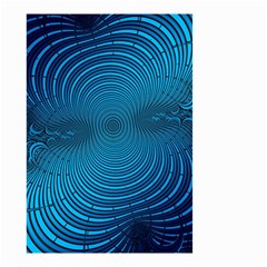 Blue Background Brush Particles Wave Small Garden Flag (two Sides) by Nexatart