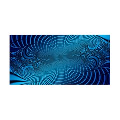 Blue Background Brush Particles Wave Yoga Headband by Nexatart