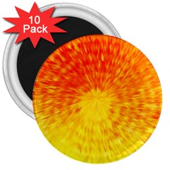 Abstract Explosion Blow Up Circle 3  Magnets (10 Pack)  by Nexatart