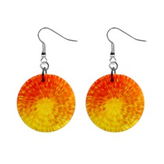 Abstract Explosion Blow Up Circle Mini Button Earrings by Nexatart