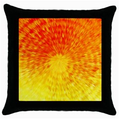 Abstract Explosion Blow Up Circle Throw Pillow Case (black) by Nexatart