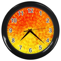 Abstract Explosion Blow Up Circle Wall Clocks (black) by Nexatart