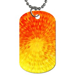 Abstract Explosion Blow Up Circle Dog Tag (two Sides) by Nexatart