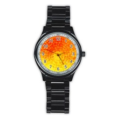 Abstract Explosion Blow Up Circle Stainless Steel Round Watch by Nexatart