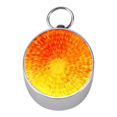 Abstract Explosion Blow Up Circle Mini Silver Compasses by Nexatart