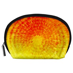 Abstract Explosion Blow Up Circle Accessory Pouches (large)  by Nexatart