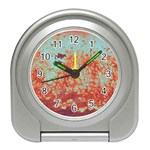 Orange Blue Rust Colorful Texture Travel Alarm Clocks Front