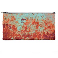 Orange Blue Rust Colorful Texture Pencil Cases by Nexatart