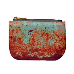 Orange Blue Rust Colorful Texture Mini Coin Purses by Nexatart