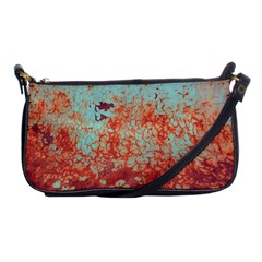 Orange Blue Rust Colorful Texture Shoulder Clutch Bags by Nexatart